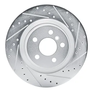 R1 Concepts EDZ-31176R Brake Rotor Drilled & Slotted Silver
